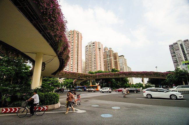 酒店外面正大街的街景随拍,看起来很有感觉吧?