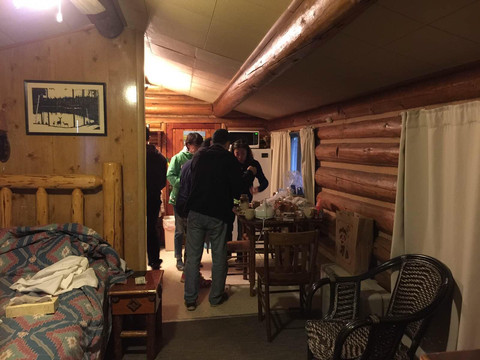 自己在小木屋