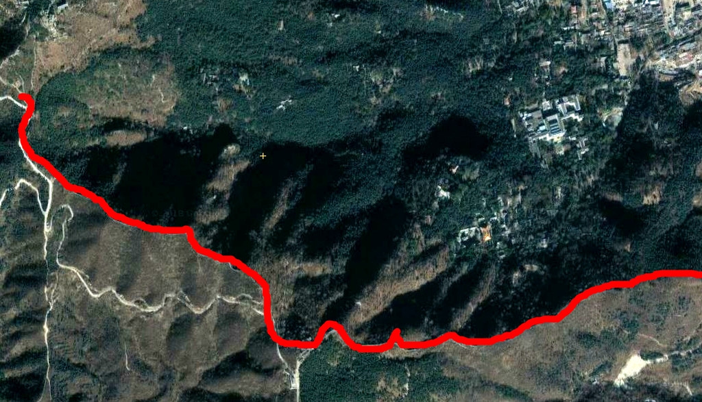 其次,看香山的卫星地图.图片