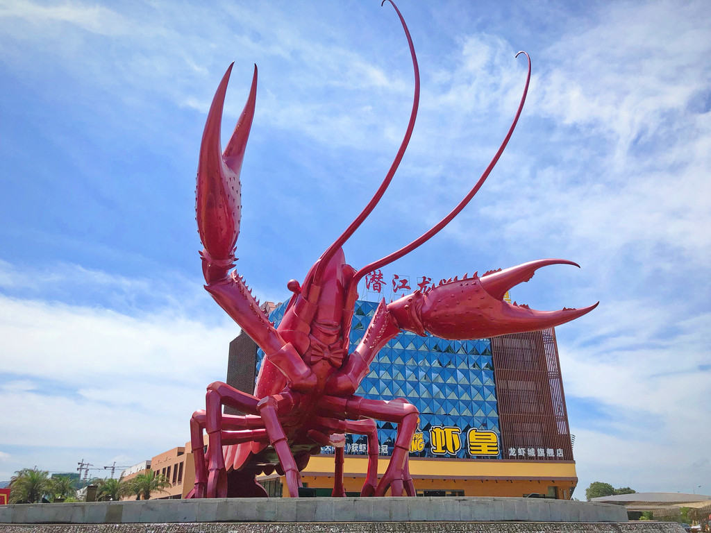 驱车来到全国最著名的小龙虾基地,中国潜江生态龙虾城,放眼望去全是