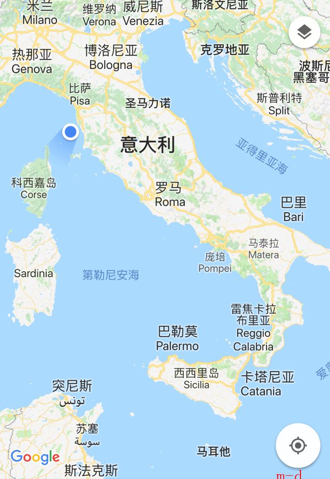 亚平宁半岛,科西嘉岛,撒丁岛之间的海域,是利古里亚海.