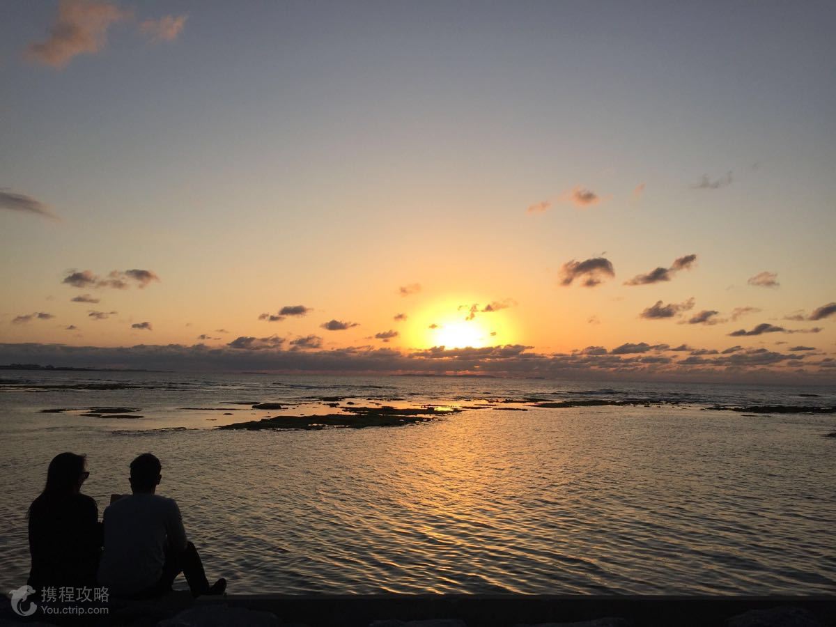 日落海滩