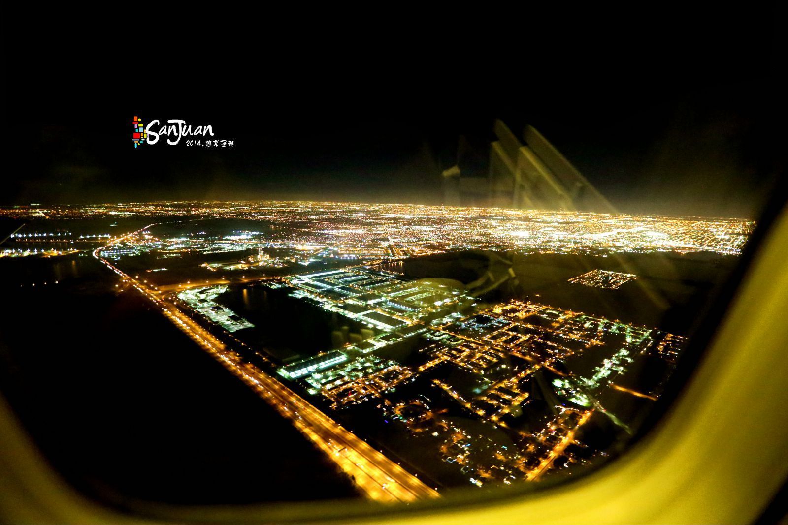俯瞰迈阿密夜景 迈阿密国际机场