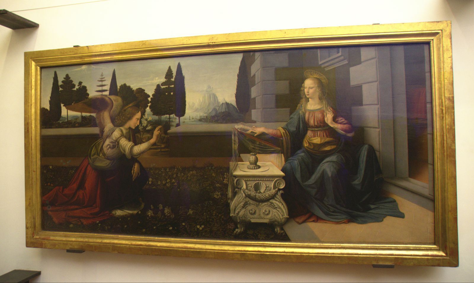 达芬奇的画作《天使报喜 乌菲兹美术馆