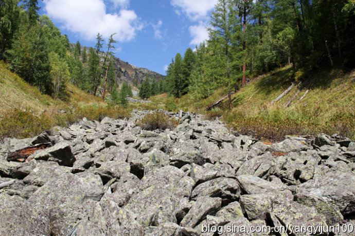 这些乱石堆从山顶一只绵延到山下,而乱石堆下居然是水源.