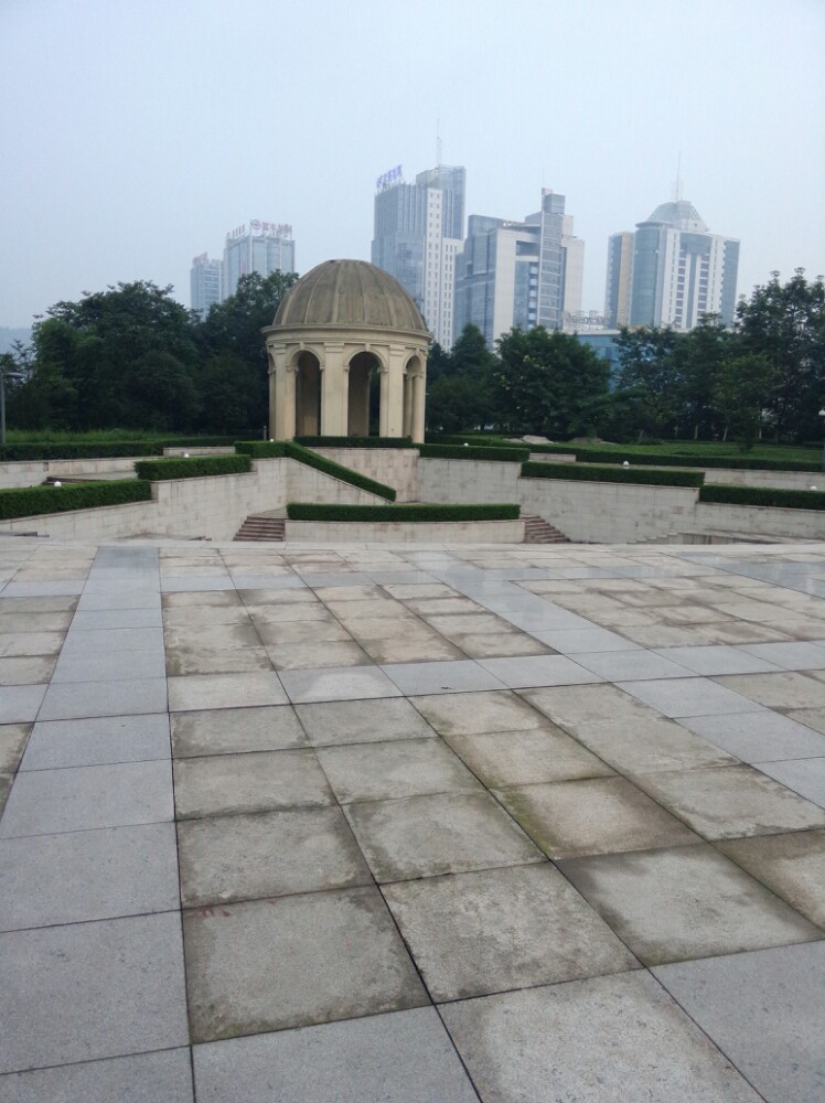 渝北两江幸福广场音乐喷泉