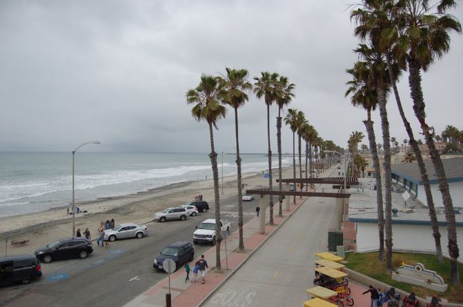 洋边市(oceanside)为加州太平洋沿岸的冲浪海滩
