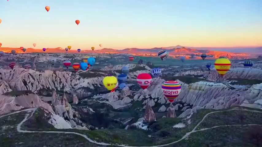 乘坐一次土耳其的，来一次天空上的约会！#风景 #热气球
