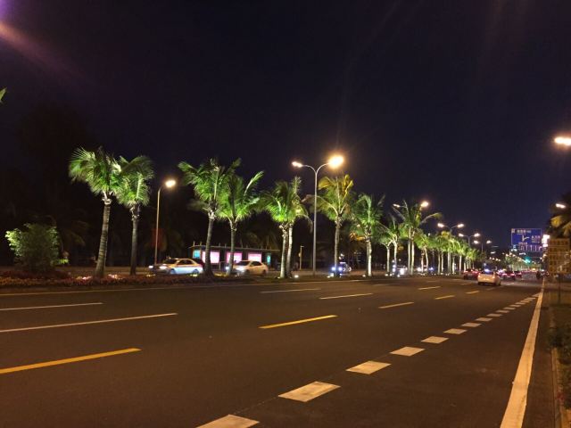 海口街道夜景图片图片