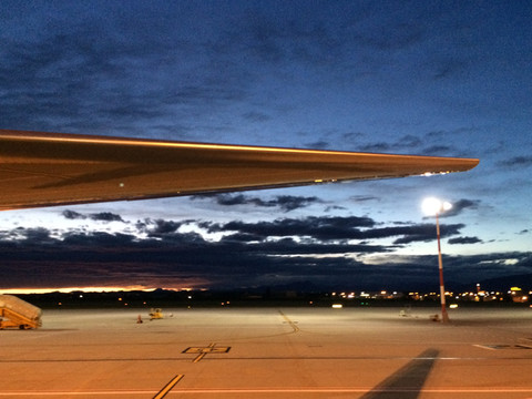 2016年8月5日晚9:20飞机从维罗纳机场起飞