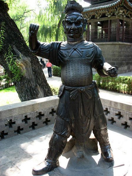 晋祠景区  晋祠博物馆里的宋代铁人