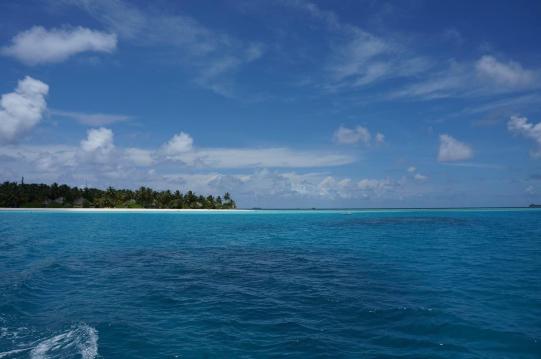 回水屋的路上,深海区域了,所以海水颜色更深 马尔代夫薇拉瓦鲁岛