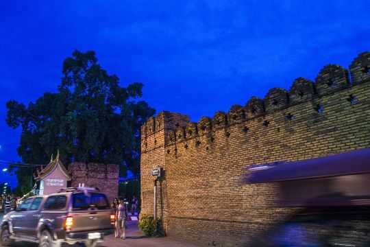 清迈的古城墙,依然还有很多部分被保留. 清迈