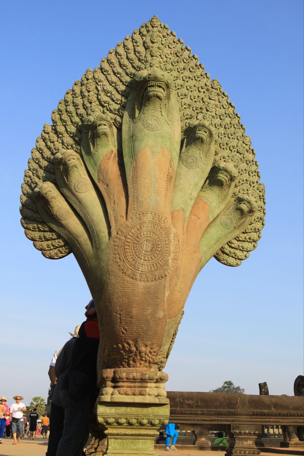 引道入口处的七头蛇神naga 吴哥窟——小吴哥