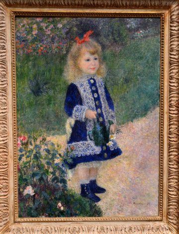 另一个印象派大师雷诺阿的代表作《提着水罐的小女孩》 美国国家美术
