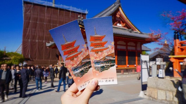  清水寺>的门票 一年四季都是不同的模样～ 现在的是秋枫 京都清水寺