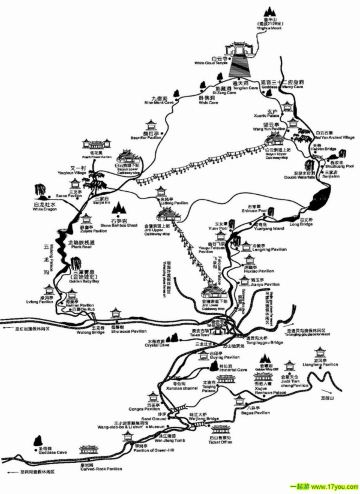 青城后山景区地图