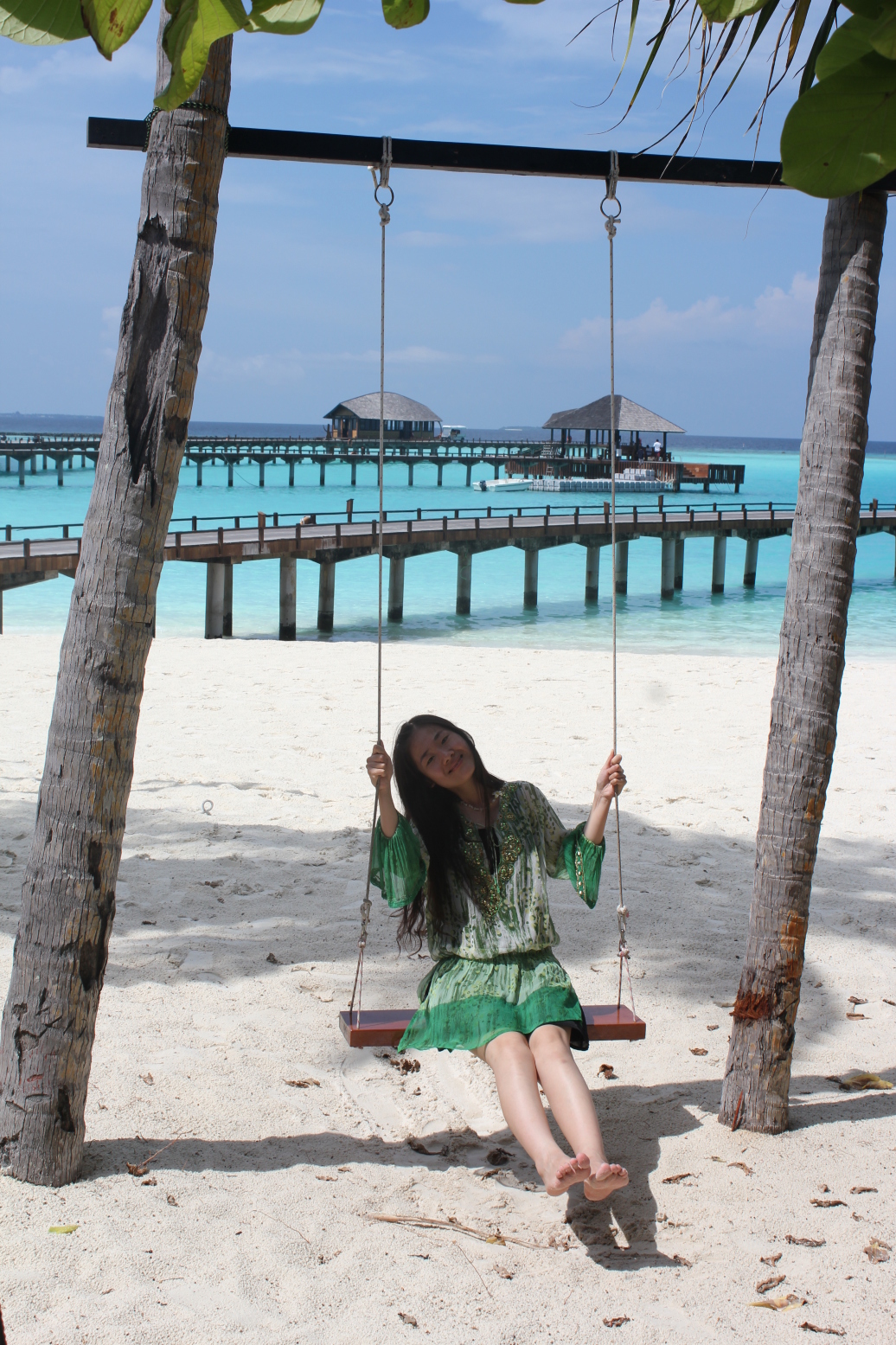 吹着海风,荡着秋千,还有比这更美的吗 海岛景象